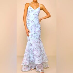 light blue floral gown